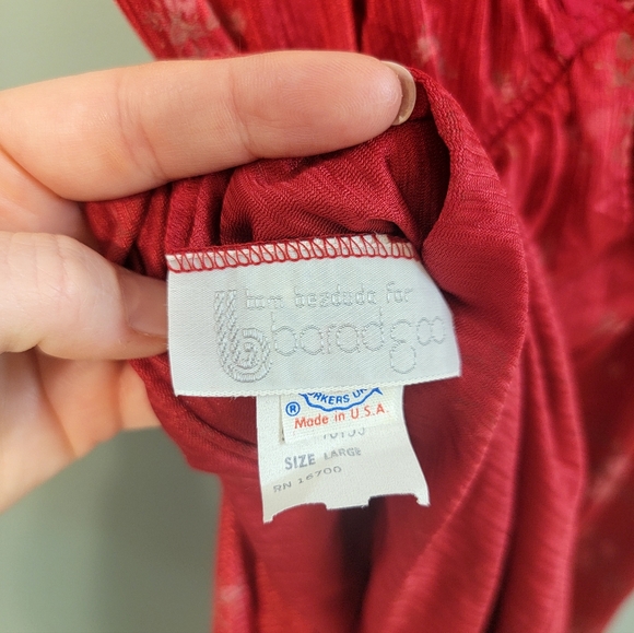 Vintage Tom Bezduda For Barad Union Made NWT Romatic Lace Nightgown‎ Size L - Picture 5 of 17